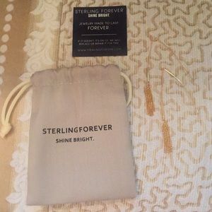 Sterlingforever gold bar threader earring
